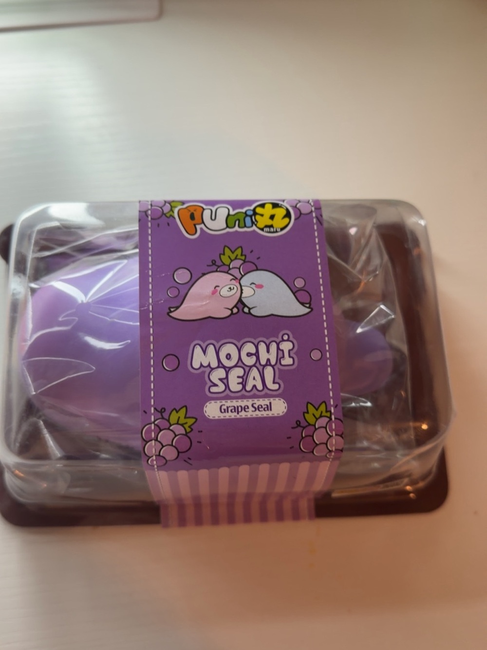 Authentic Puni Maru JUMBO Grape Seal Squishy | Rare Licensed Slow Rising!